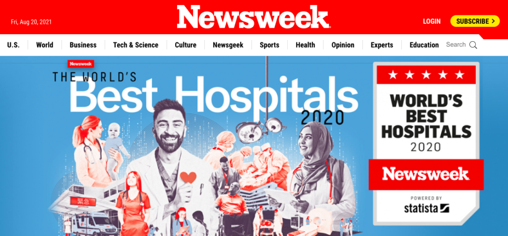 WORLD BEST HOSPITALS 2020 NEWSWEEK